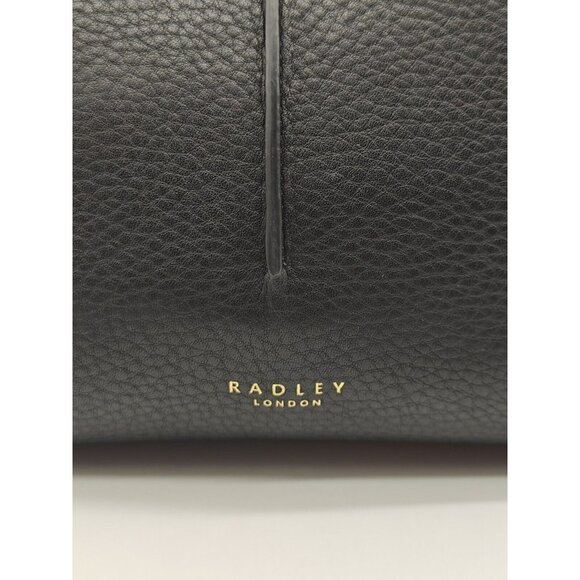 Radley London Hillgate Place Pebbled Leather Chain Zip Top Crossbody -Black - Picture 6 of 12
